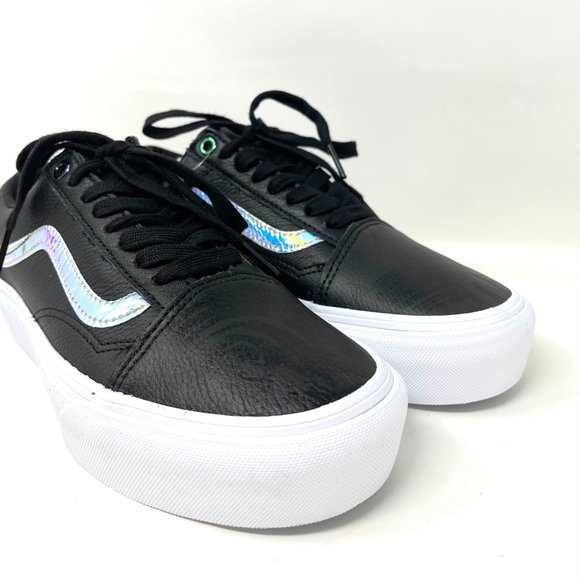 Vans Old Skool Platform Skate Casual Black Shoes Womens Size Leather VN0A5KRG98E - Picture 4 of 11